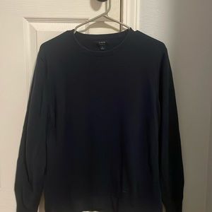 J.Crew dark navy blue cotton crewneck, size large